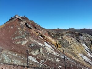 富士山の火山口頂上